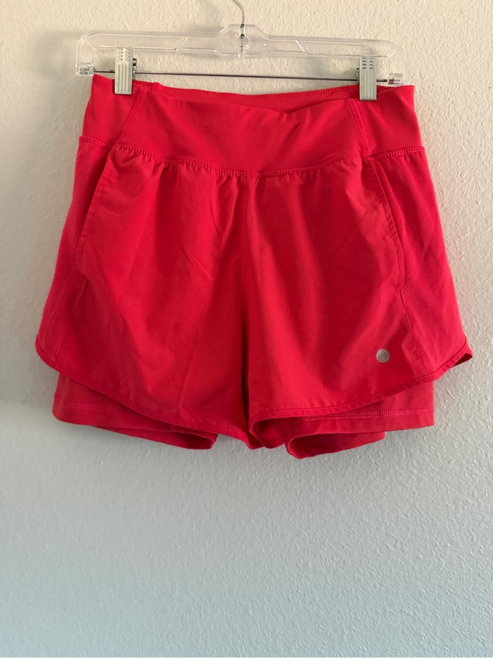 Apana 2-in-1 Running Shorts Women’s Small Pink Red Lined Athletic Workout Shorts
